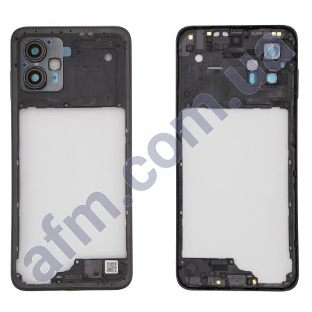 Середня частина (рамка корпуса) Motorola XT2331 Moto G13/ XT2333 Moto G23 чорна + Скло камери