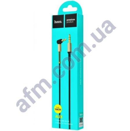 Кабель AUX Hoco UPA02 Spring Audio 1м чорний