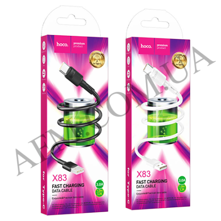 USB кабель Hoco X83 Type-C (1000mm) білий