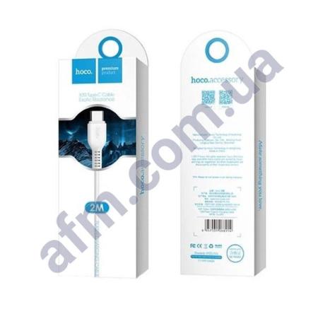 USB кабель Hoco X20 Flash Type-C (2000mm) білий