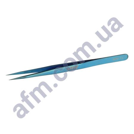 Пинцет прямой AIDA ADS-13 голубое антистатическое покрытие