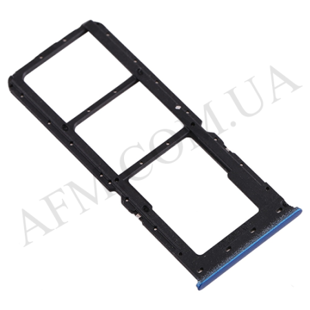Держатель SIM-карты и карты памяти Oppo A9 2020 на 2 Sim-карты синий Space Purple
