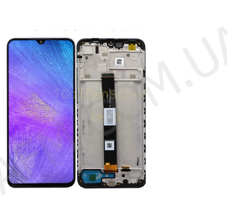 Дисплей Xiaomi Redmi 9A/ Redmi 9C/ Poco C3 чёрный + рамка