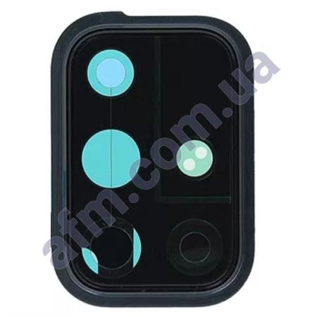 Скло камери Samsung A715 Galaxy A71 2020 чорне + чорна рамка