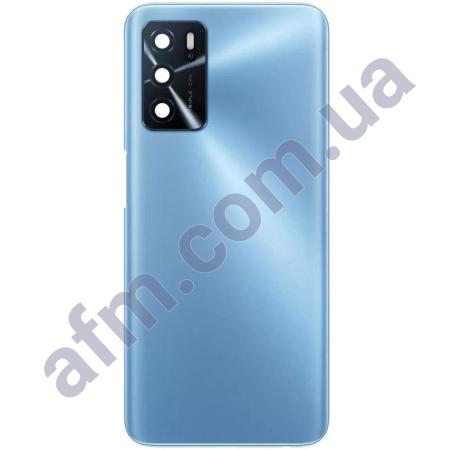 Задняя крышка Oppo A16/ A16s/ A54s Pearl Blue голубая + стекло камеры