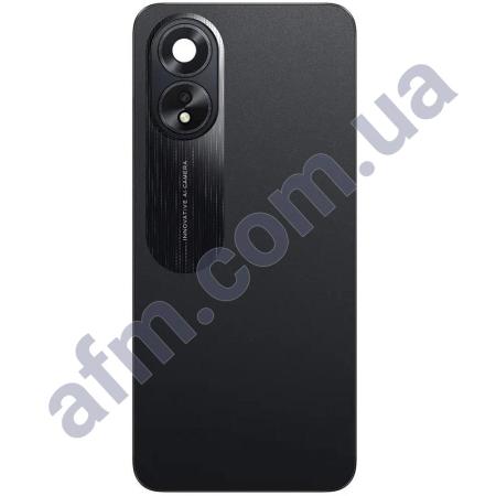 Задняя крышка Oppo A18/ A38 чёрная + стекло камеры