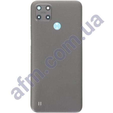 Задняя крышка Realme C25Y серая + стекло камеры
