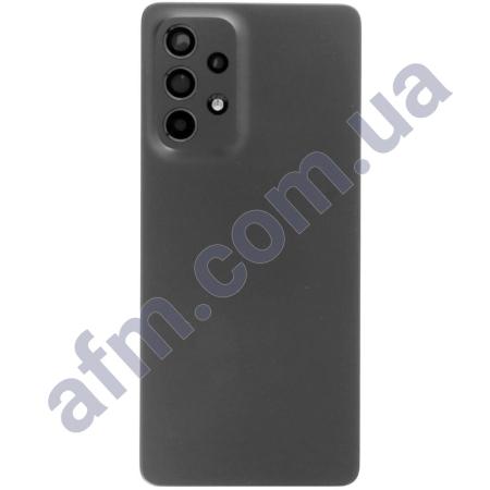 Задняя крышка Samsung A536 Galaxy A53 5G чёрная Black + стекло камеры
