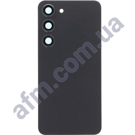 Задняя крышка Samsung S911 Galaxy S23 чёрная Phantom Black + стекло камеры