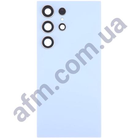 Задняя крышка Samsung S928 Galaxy S24 Ultra синяя Titanium Blue + стекло камеры