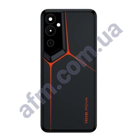 Задня кришка Tecno Pova Neo 2 чорна Mecha Black + Скло камери
