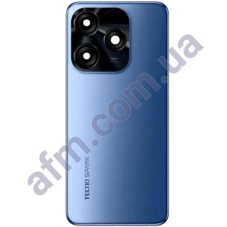 Задня кришка Tecno Spark 10C синя Meta Blue + Скло камери
