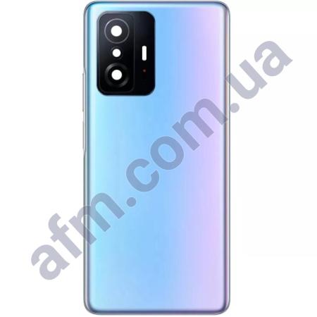 Задняя крышка Xiaomi 11T/ 11T Pro голубая Celestial Blue + стекло камеры
