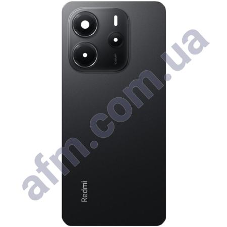 Задняя крышка Xiaomi Redmi Note 14 4G чёрная + стекло камеры