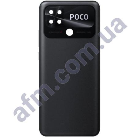 Задня кришка Xiaomi Poco C40 Power Black чорна + Скло камери
