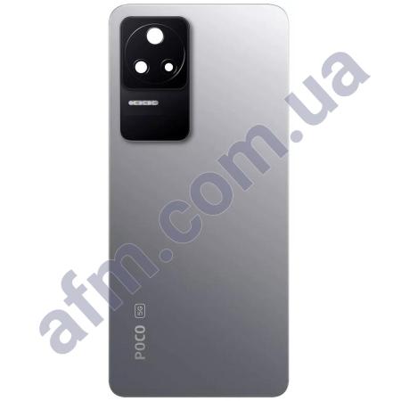 Задняя крышка Xiaomi Poco F4/ Redmi K40S серебряная Moonlight Silver + стекло камеры!