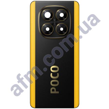 Задняя крышка Xiaomi Poco X7 чёрная + стекло камеры