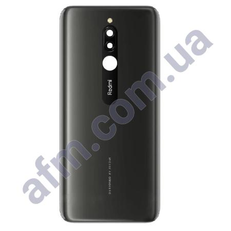 Задняя крышка Xiaomi Redmi 8 чёрная Onyx Black + стекло камеры