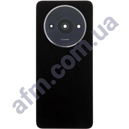 Задняя крышка Xiaomi Redmi A3 чёрная Midnight Black + стекло камеры