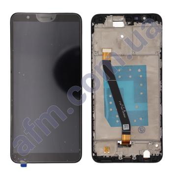 Дисплей Huawei Honor 7X Dual Sim (BND-L21) чорний + рамка