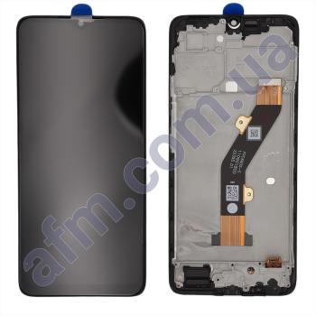 Дисплей Infinix Smart 7 X6515 чорний + рамка