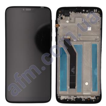 Дисплей Motorola XT1955 Moto G7 Power чорний (версия EU 154mm) + рамка