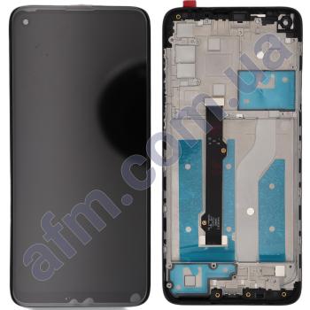 Дисплей Motorola XT2045 Moto G8 чорний + рамка