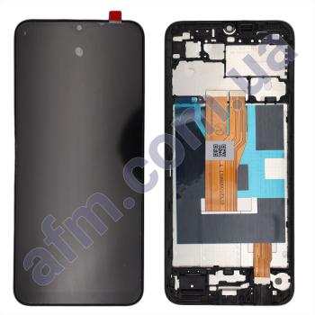 Дисплей Realme C33 чорний + рамка