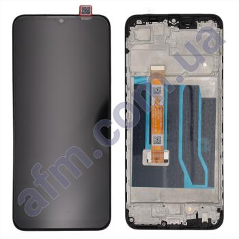 Дисплей Realme C35 чорний + рамка