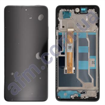 Дисплей Realme C67 4G чорний + рамка зелена