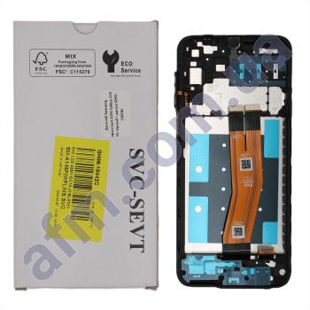 Дисплей Samsung сервісний A145 Galaxy A14 4G чорний + рамка GH81-23640A