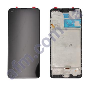 Дисплей Samsung сервісний A217 A21s 2020 чорний + рамка GH82-23089A
