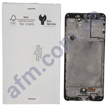 Дисплей Samsung сервісний A315 Galaxy A31 2020 чорний + рамка GH82-22761A