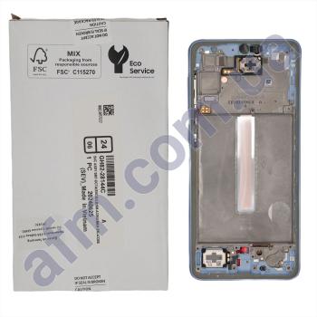 Дисплей Samsung сервисный A336 Galaxy A33 5G синий + рамка GH82-28143C
