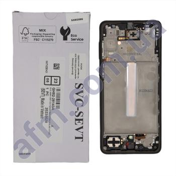 Дисплей Samsung сервісний A336 Galaxy A33 5G чорний + рамка GH82-28143A