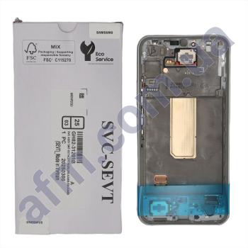 Дисплей Samsung сервісний A346 Galaxy A34 5G срібний + рамка GH82-31200B