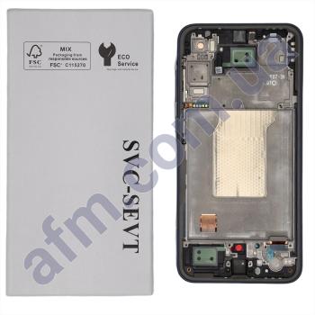 Дисплей Samsung сервісний A356 Galaxy A35 чорний + рамка GH82-34224A