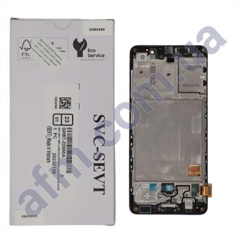 Дисплей Samsung сервісний A415 Galaxy A41 чорний + рамка GH82-22860A