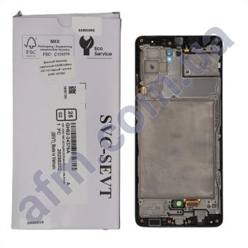 Дисплей Samsung сервісний A426B Galaxy A42 5G чорний + рамка GH82-24376A