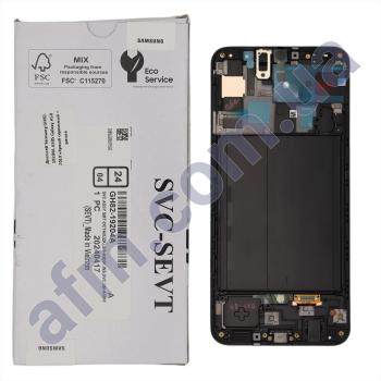 Дисплей Samsung сервисный A505 Galaxy A50 2019 чёрный + рамка GH82-19204A