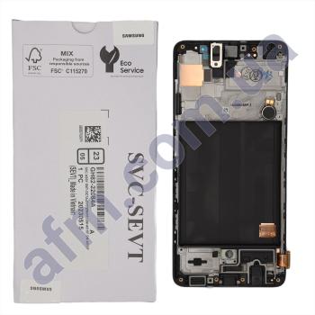 Дисплей Samsung сервісний A515 Galaxy A51 чорний + рамка GH82-21669A