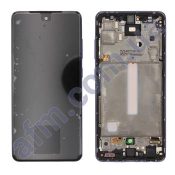 Дисплей Samsung сервісний A525 Galaxy A52/ A526 фіолетовий + рамка GH82-25230C