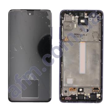 Дисплей Samsung сервісний A528B Galaxy A52S 5G фіолетовий + рамка GH82-26863C