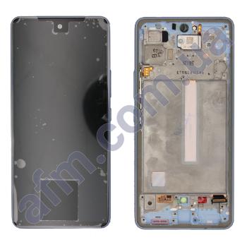 Дисплей Samsung сервісний A536 Galaxy A53 5G синій + рамка GH82-28024C