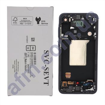 Дисплей Samsung сервісний A556 Galaxy A55 чорний + рамка GH82-34308A