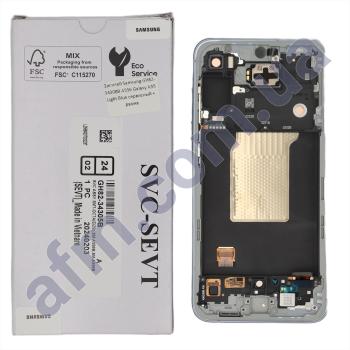 Дисплей Samsung сервісний A556 Galaxy A55 Light Blue + рамка GH82-34308B