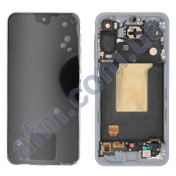 Дисплей Samsung сервісний A556 Galaxy A55 Light Blue + рамка GH82-34308B