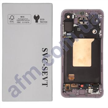 Дисплей Samsung сервісний A556 Galaxy A55 Light Violet + рамка GH82-34308C