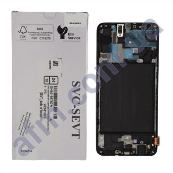 Дисплей Samsung сервісний A705 Galaxy A70 2019 чорний + рамка GH82-19787A