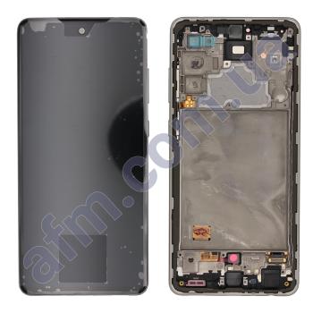 Дисплей Samsung сервісний A725 Galaxy A72 білий + рамка GH82-25463D